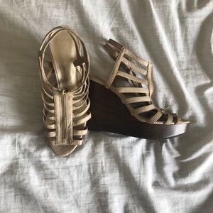 Zippered Wedge Heels